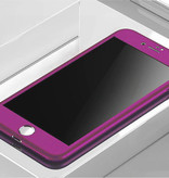 Stuff Certified® Carcasa completa 360 ° para iPhone 8 Plus - Carcasa de cuerpo completo + Protector de pantalla Morado