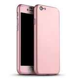Stuff Certified® iPhone 8 Plus 360 ° Full Cover - Coque Full Body + Protecteur d'écran Rose