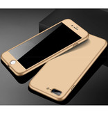 Stuff Certified® Cover Completa 360 ° per iPhone XR - Custodia Completa + Protezione Schermo Oro