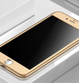 Stuff Certified® Carcasa completa 360 ° para iPhone X - Carcasa de cuerpo completo + Protector de pantalla Dorado