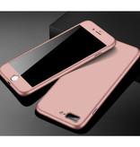 Stuff Certified® iPhone 12 360 ° Full Cover - Full Body Case Case + Screen protector Pink