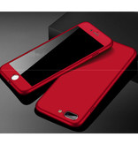 Stuff Certified® iPhone 12 360 ° Full Cover - Full Body Case Case + Screen protector Red