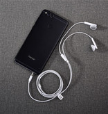 Huawei AM110 Kabelgebundene Kopfhörer Eartjes Ecouteur Kopfhörer mit Mikrofon Weiß