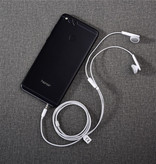 Huawei Auricolari cablati AM110 Auricolari Eartjes Ecouteur con microfono bianco