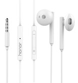 Huawei Honor AM115 Oortjes met Microfoon en Controls - 3.5mm AUX Oordopjes Wired Earphones Oortelefoon Wit