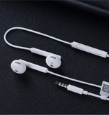 Huawei Écouteurs Honor AM115 avec micro et commandes - Écouteurs AUX 3,5 mm Écouteurs filaires Écouteurs blancs