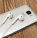 Huawei Honor AM115 Ohrhörer mit Mikrofon und Bedienelementen - 3,5 mm AUX Earbuds Wired Earphones Earphone White