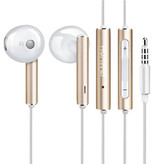 Huawei Honor AM116 Oortjes met Microfoon en Controls - 3.5mm AUX Oordopjes Wired Earphones Oortelefoon Goud