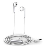 Huawei Honor AM116 Ohrhörer mit Mikrofon und Bedienelementen - 3,5 mm AUX Earbuds Wired Earphones Earphone Silver