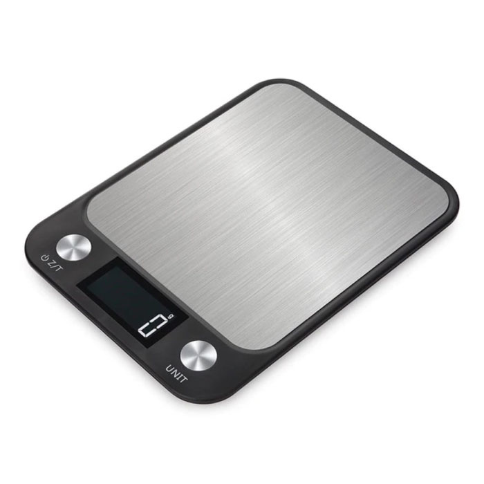 Báscula de cocina digital - 10 kg / 1g - Báscula de cocina digital de precisión negra