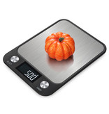 Stuff Certified® Keukenweegschaal Digitaal - 10kg / 1g - Precisie Digitale Weegschaal Keuken Zwart