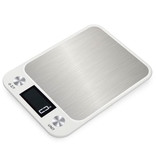 Stuff Certified® Bilancia da cucina digitale - 10 kg / 1 g - Bilancia da cucina digitale di precisione bianca