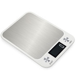Stuff Certified® Báscula de cocina digital - 10 kg / 1g - Báscula de cocina digital de precisión blanca