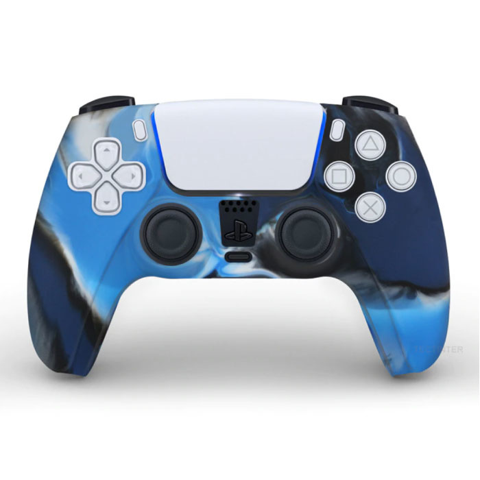 Funda / piel antideslizante para el estuche del controlador de PlayStation 5 - Funda de agarre PS5 - Camo Blue