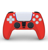Stuff Certified® Funda / piel antideslizante para el estuche del controlador de PlayStation 5 - Cubierta de agarre PS5 - Rojo
