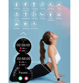 Proker Moda Smartwatch dla kobiet - Fitness Sport Activity Tracker Zegarek na smartfona iOS Android - Stal złota