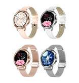 Proker Fashion Smartwatch voor Vrouwen - Fitness Sport Activity Tracker Smartphone Horloge iOS Android - Zilver