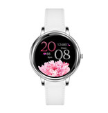 Proker Moda Smartwatch dla kobiet - Fitness Sport Activity Tracker Zegarek na smartfony iOS Android - Srebrny