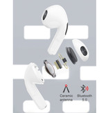 Juessen Auricolari wireless Pro 5 - True Touch Control TWS Earbuds Bluetooth 5.0 Wireless Buds Auricolari Auricolari bianchi