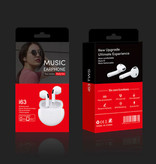 Juessen Auricolari wireless Pro 5 - True Touch Control TWS Earbuds Bluetooth 5.0 Wireless Buds Auricolari Auricolari bianchi