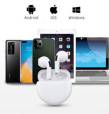 Juessen Bezprzewodowe słuchawki Pro 4 - True Touch Control TWS Słuchawki Bezprzewodowe słuchawki Bluetooth 5.0 Słuchawki Białe