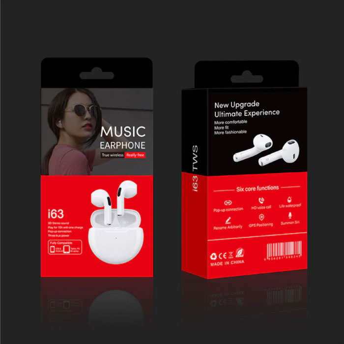 S6 Plus Bluetooth 5.0 TWS Pantalla Digital táctil Mini reloj Auricular