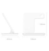 DCAE Stacja ładująca 3 w 1 do Apple iPhone / iWatch / AirPods - Stacja ładująca 15W Wireless Pad Czarna