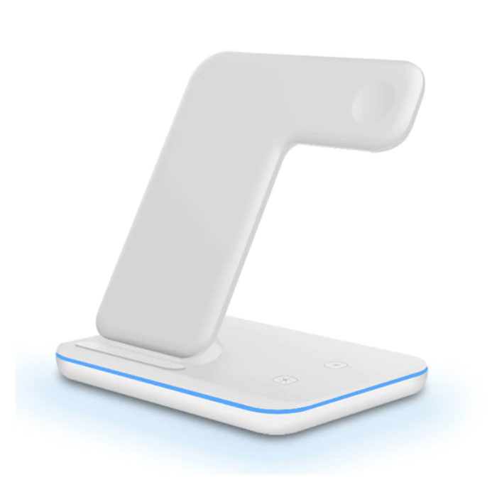 Stazione di ricarica 3 in 1 per Apple iPhone / iWatch / AirPods - Dock di ricarica Tappetino wireless da 15 W bianco