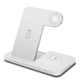 DCAE Stazione di ricarica 3 in 1 per Apple iPhone / iWatch / AirPods - Dock di ricarica Tappetino wireless da 15 W bianco