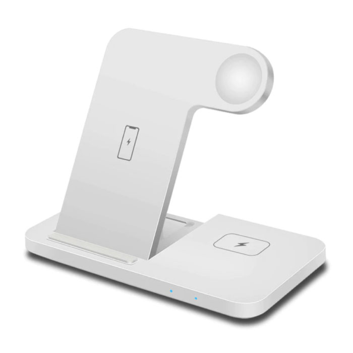 Stazione di ricarica 3 in 1 per Apple iPhone / iWatch / AirPods - Dock di ricarica Tappetino wireless da 15 W bianco