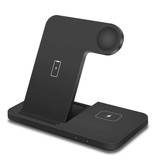 DCAE 3 in 1 Ladestation für Apple iPhone / iWatch / AirPods - Ladestation 15W Wireless Pad Schwarz