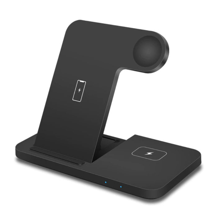 Stazione di ricarica 3 in 1 per Apple iPhone / iWatch / AirPods - Dock di ricarica Tappetino wireless da 15 W nero