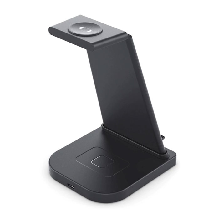 Linghuang Estación de carga plegable 3 en 1 para Apple iPhone / iWatch / AirPods - Base de carga 10W Wireless Pad Negro
