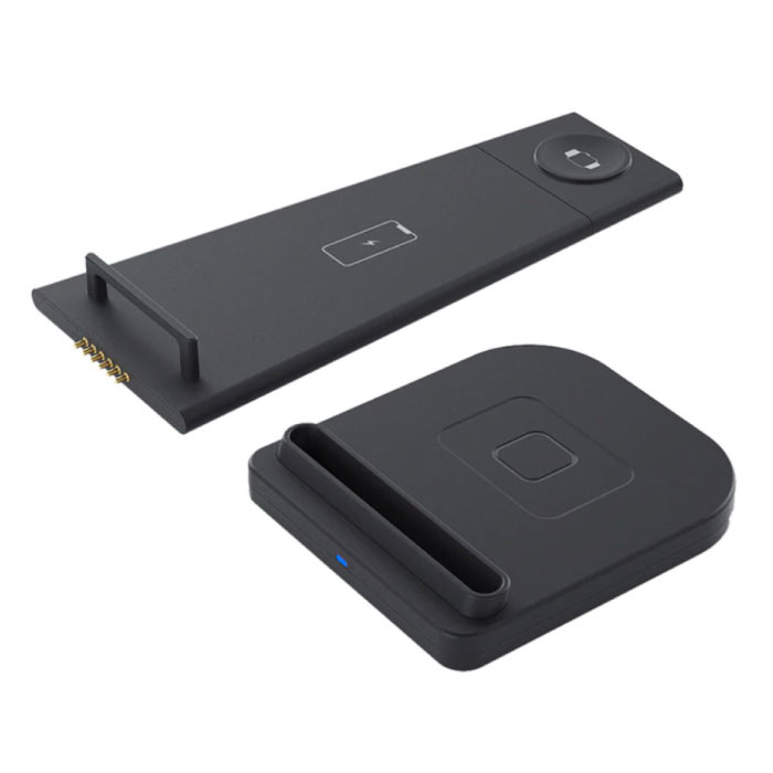 Linghuang Estación de carga plegable 3 en 1 para Apple iPhone / iWatch / AirPods - Base de carga 10W Wireless Pad Negro