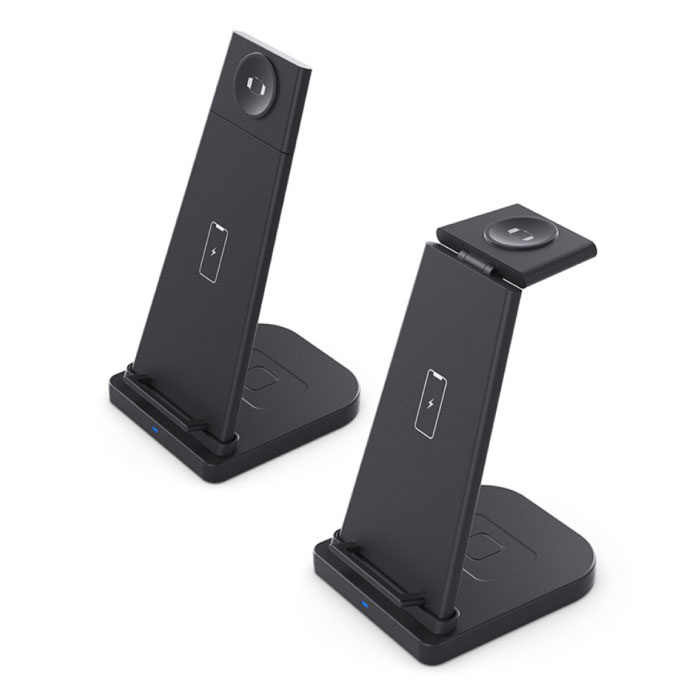 Linghuang Estación de carga plegable 3 en 1 para Apple iPhone / iWatch / AirPods - Base de carga 10W Wireless Pad Blanco