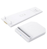 Linghuang 3 in 1 faltbare Ladestation für Apple iPhone / iWatch / AirPods - Ladestation 10W Wireless Pad Weiß