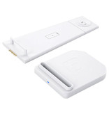 Linghuang Station de charge pliable 3 en 1 pour Apple iPhone / iWatch / AirPods - Station de charge sans fil 10W Pad blanc