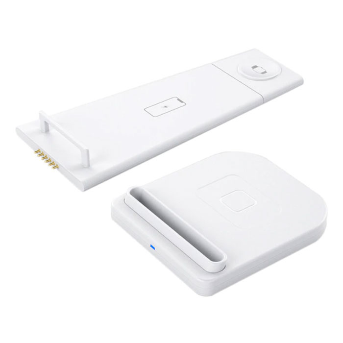Stazione di ricarica pieghevole 3 in 1 per Apple iPhone / iWatch / AirPods - Dock di ricarica Tappetino wireless da 10 W bianco