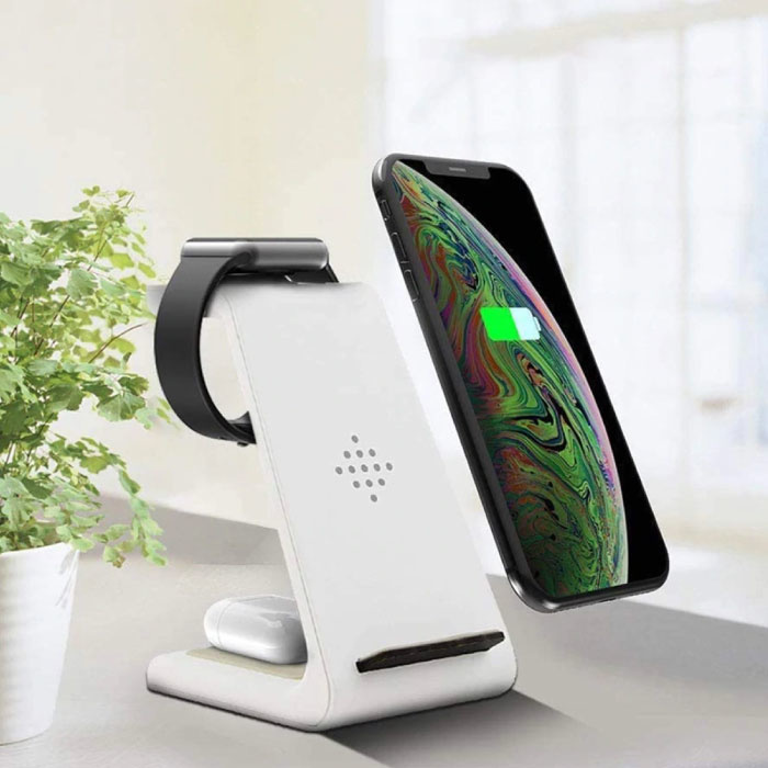 3 in 1 Charging Station for Apple iPhone / iWatch / AirPods - Charging Dock 18W Wireless Pad White