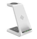 Bonola Station de charge 3 en 1 pour Apple iPhone / iWatch / AirPods - Station de charge sans fil 18W Pad Blanc