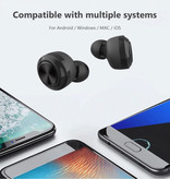 REMAX Auriculares inalámbricos A6 - True Touch Control TWS Auriculares Bluetooth 5.0 Auriculares inalámbricos Auriculares Auriculares Negro