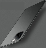 USLION Custodia ultra sottile per iPhone 12 Pro - Cover rigida opaca nera