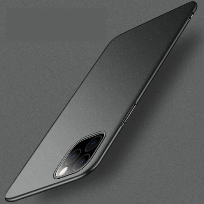 iPhone 12 Mini Ultra Thin Case - Twarde, matowe etui w kolorze czarnym
