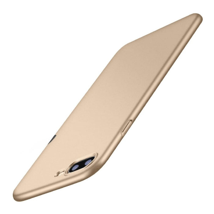 Custodia ultra sottile per iPhone XS Max - Cover rigida opaca color oro