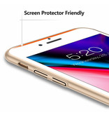 USLION Custodia ultra sottile per iPhone XS - Cover rigida opaca color oro