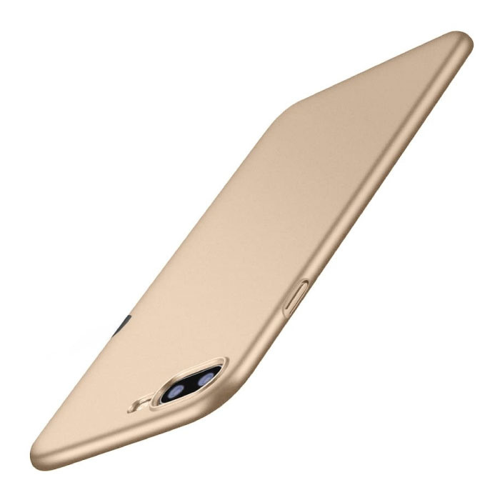 iPhone X Ultra Thin Case - Twarde, matowe etui w kolorze złotym