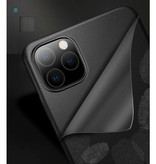 USLION Custodia ultra sottile per iPhone 12 Pro Max - Cover rigida opaca blu
