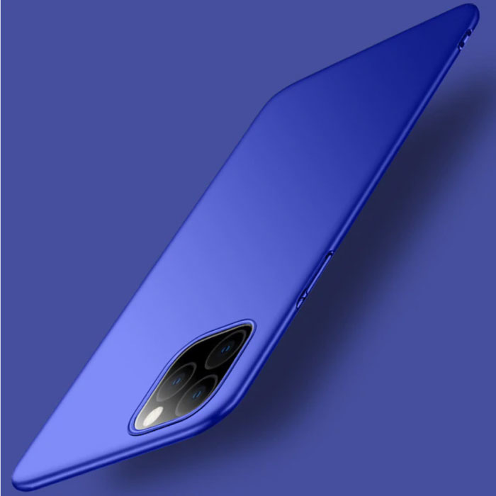 iPhone 12 Pro Max Ultra Thin Case - Twarde, matowe etui w kolorze niebieskim