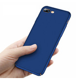 USLION Custodia ultra sottile per iPhone 8 Plus - Cover rigida opaca blu