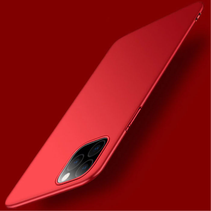 iPhone 12 Mini Ultra Dun Hoesje - Hard Matte Case Cover Rood